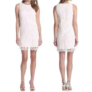 Erin Featherston Crochet Lace Mini Dress White Bridal Size 2